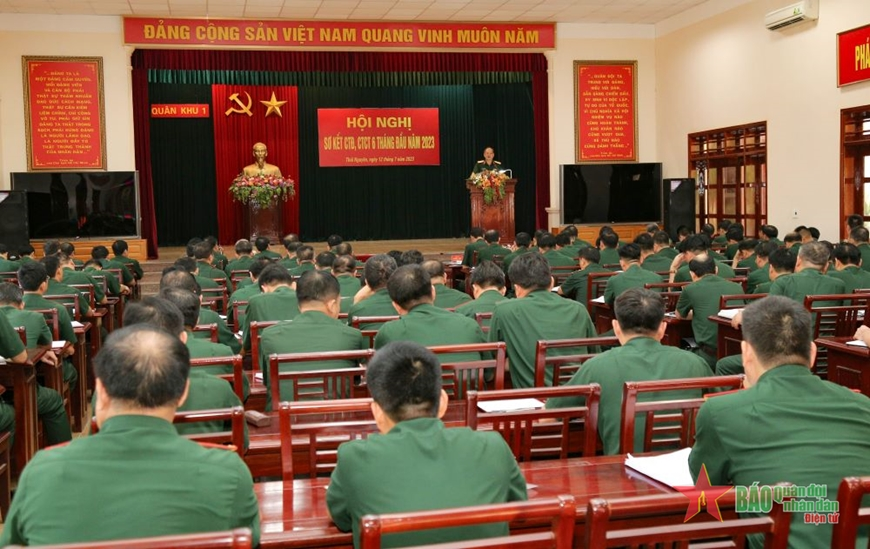 Quân khu 1 sơ kết hoạt động công tác Đảng, công tác chính trị 6 tháng đầu năm 2023